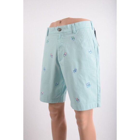 Vineyard Vines Mens Embroidered Breaker Shorts US 35 Beach Chair 9" Blue NWT - Picture 3 of 7
